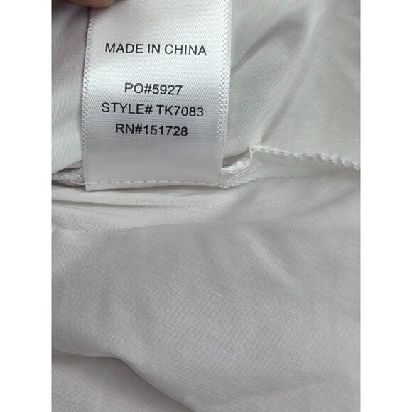 ee:some Smocked Blouse White/Ivory One Shoulder Womens Medium New with Tags - Picture 7 of 10